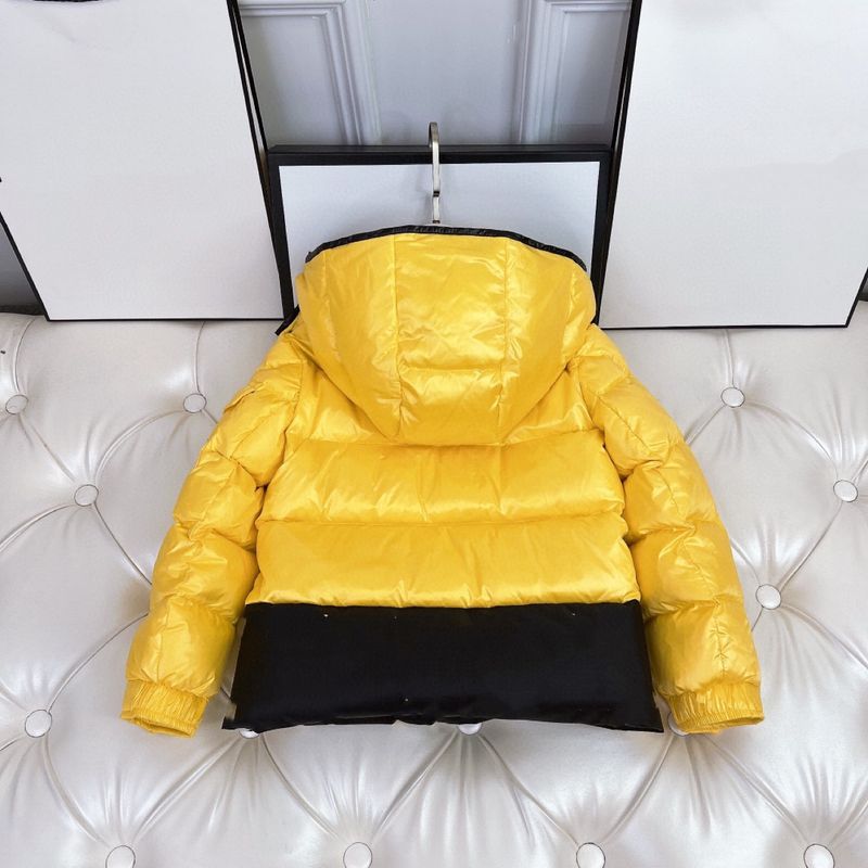 White Goose Hooded Short Thickened Warm Color Block Down Jacket For Men, Women, A Children Casual Coat 2022 Winter_voghion.com