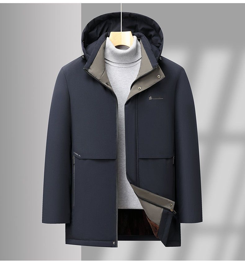 Herren-Wintermantel mit abnehmbarer Kapuze und Fleecefutter – warme, dicke Jacke für Business Casual (Khaki, Schwarz, Marineblau) – Optionen in Übergröße_voghion.com
