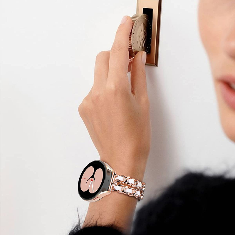 20 mm pašček za Samsung Galaxy Watch 5 4 40 mm 44 mm 42/46 mm active 2 Gear S3 Verižna zapestnica iz nerjavečega jekla Huawei GT2/3_voghion.com