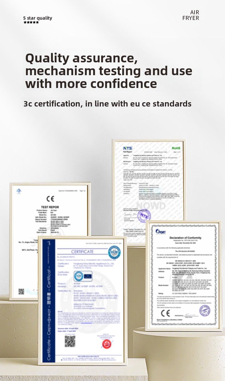 ACZT 6L Glas-Heißluftfritteuse – Farb-Touchscreen-Display | Intelligentes Kochen | Über 100 Rezepte_voghion.com