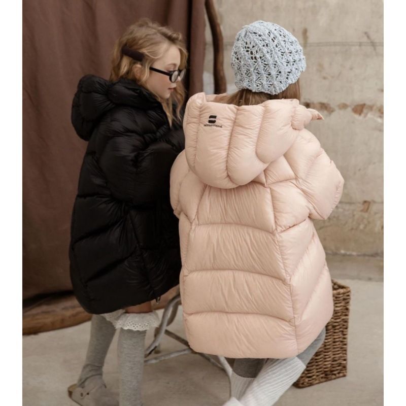 2025 Girls Winter Three Proof Down Cotton Jacket Loose Casual Quilted Jacket Baby Middle And Large Children's Cotton Coat Girls Trendy_voghion.com