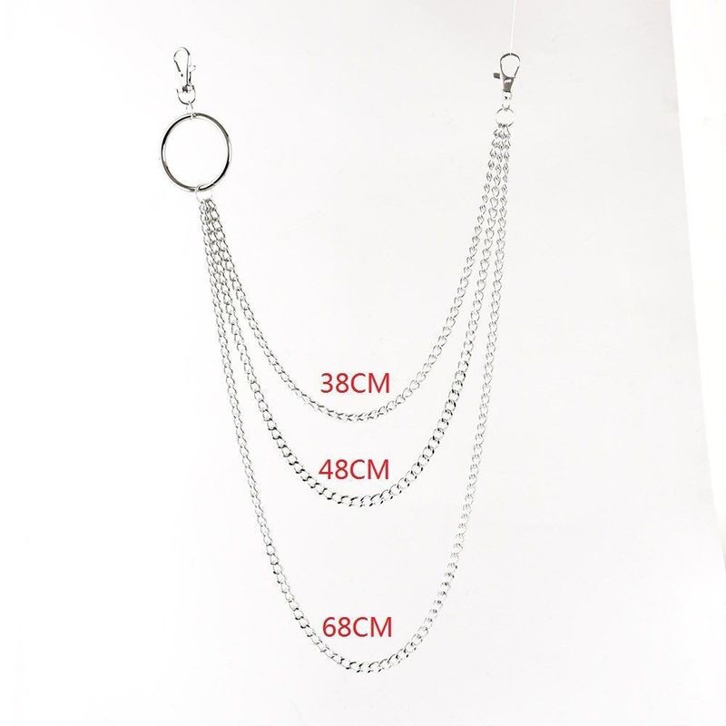 Mode Trendy Hosen Ins Taille Hip Hop Metall JK Jeans Gürtel Unisex Kleidung Kette_voghion.com