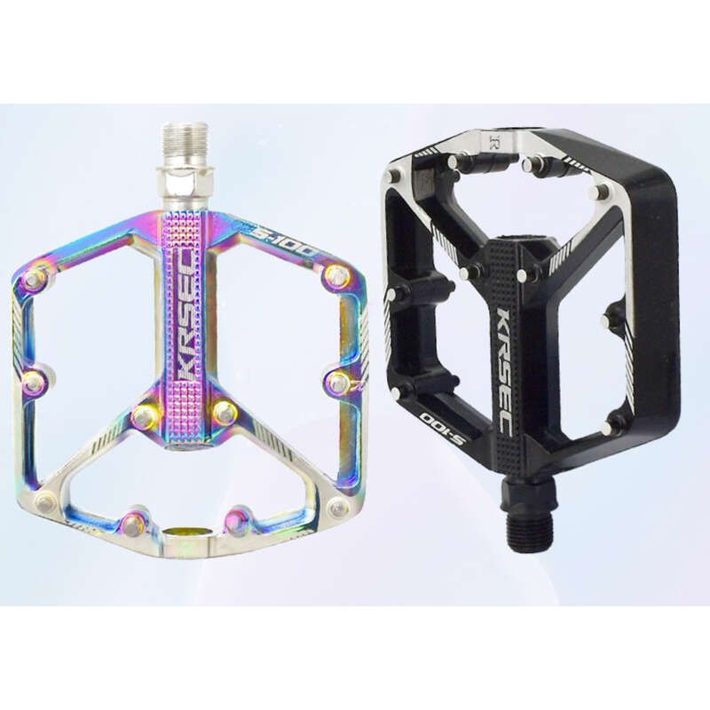 Accessoires de vélo KRSEC, alliage d'aluminium, antidérapants, pédales tout-terrain légères, VTT, trois pédales Peilin_voghion.com