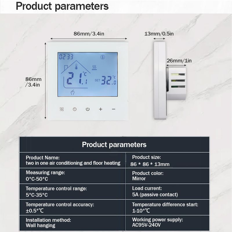 WiFi Akıllı Termostat Sıcaklık Kontrol Cihazı Elektrikli veya Isıtma TRV Su Gaz Kazanı Uzaktan Kumanda ByTuya Alexa Google_voghion.com