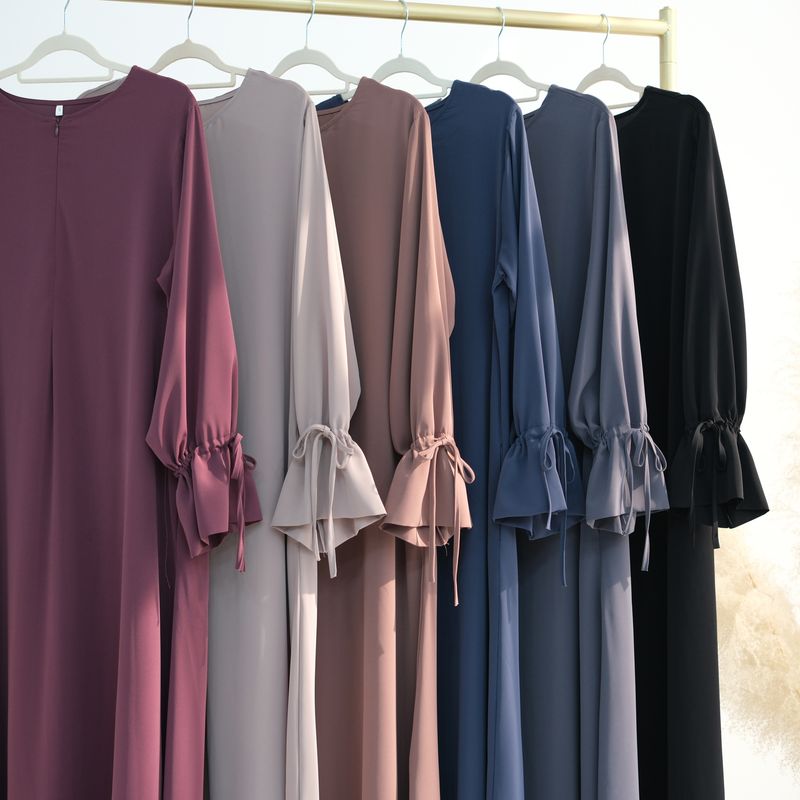 Women's Clothing Solid Color Sleeve Robe_voghion.com