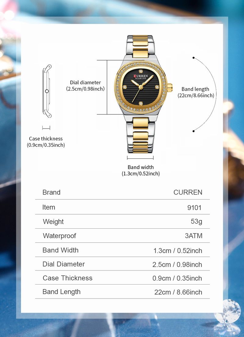 Women's Square Dial Quartz Watch With Mineral Glass, Alloy Strap, 30M Water Resistant, Casual Wristwatch Casual Ladies Watch Female Watch_voghion.com