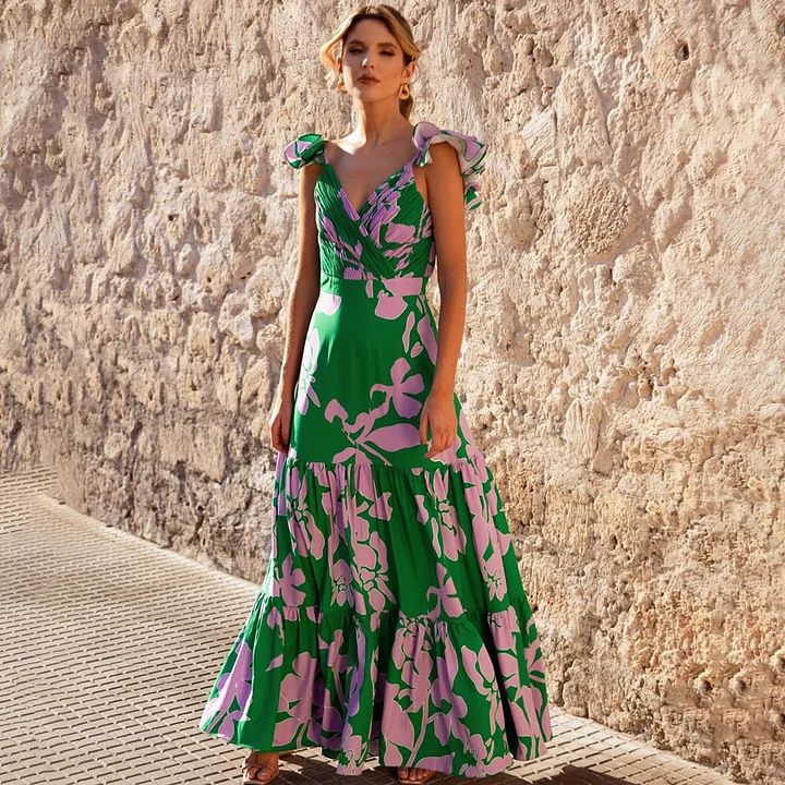 Robe de bain imprimée pour femme avec jupe amovible - Maillot de bain cache-maillot de bain pour les vacances_voghion.com