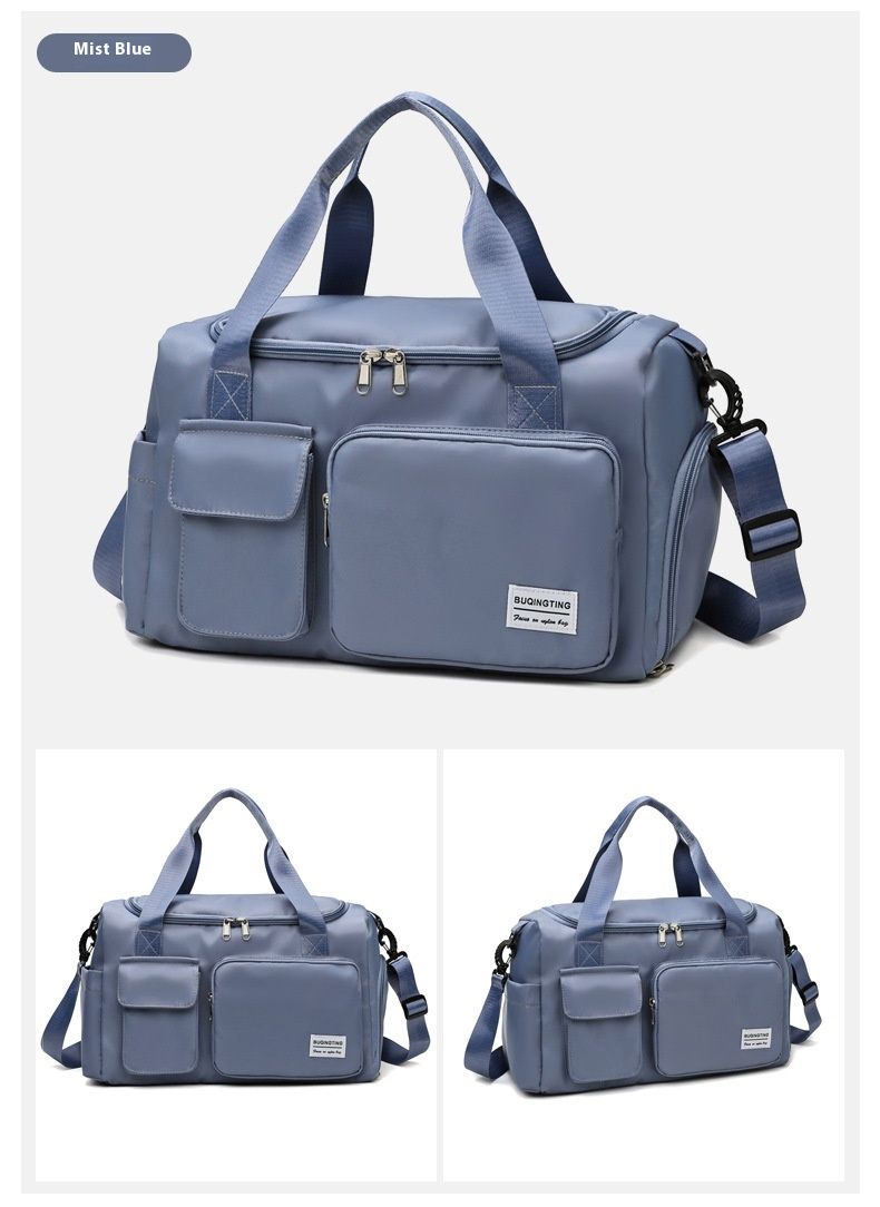 Travel with large capacity diagonal span, lightweight dry wet separation, foldable storage, fashionable fitness bag for_voghion.com