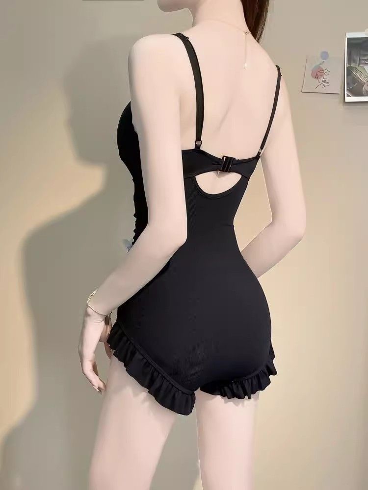 Maillot de bain une pièce pour femme, sensation haut de gamme, contrôle du ventre, amincissant, manches longues conservatrices, protection solaire,_voghion.com