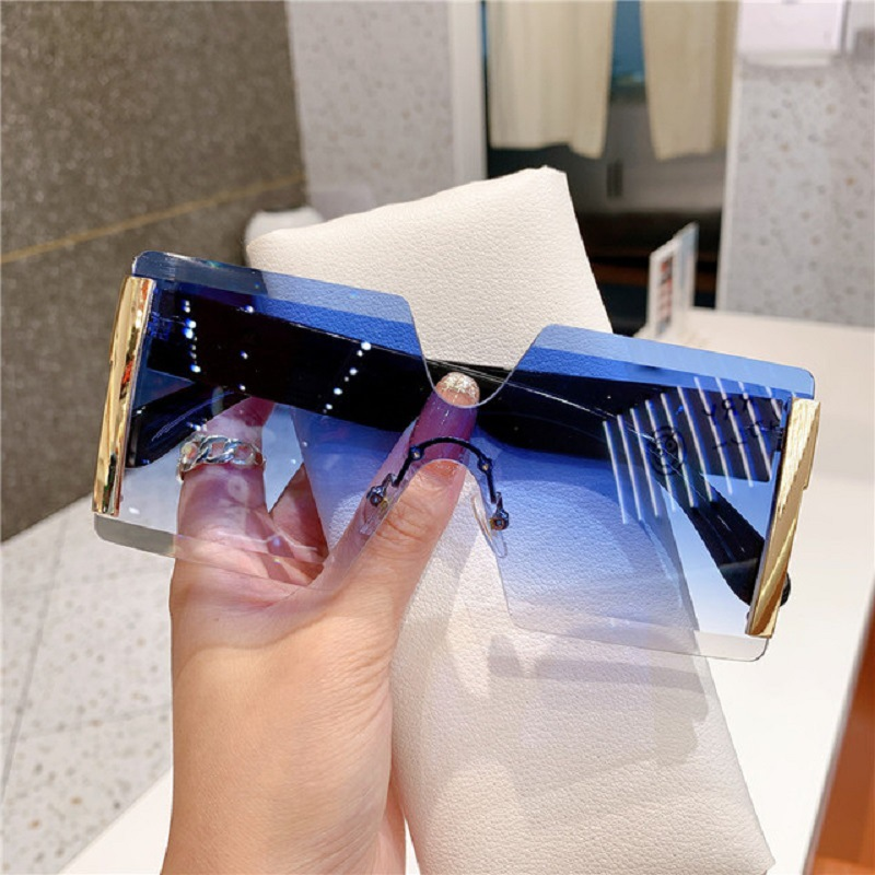 European and American fashion full frame large frame sunglasses one-piece double beam driving sunglasses anti-ultraviolet cross-border wholesale_voghion.com