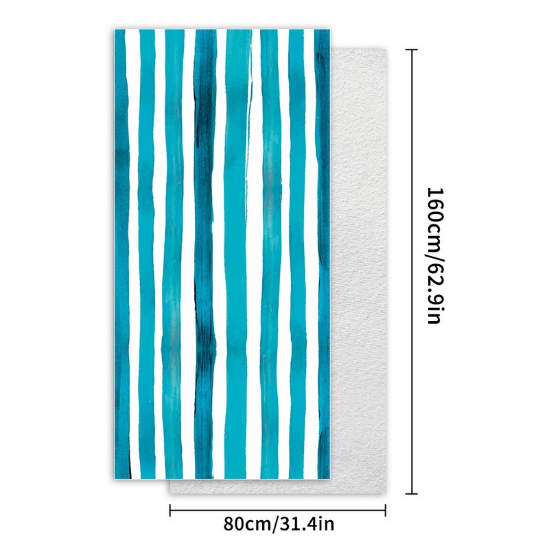 Fashionable striped series double-sided velvet beach towel, ultra-fine fiber towel, printed bath towel_voghion.com