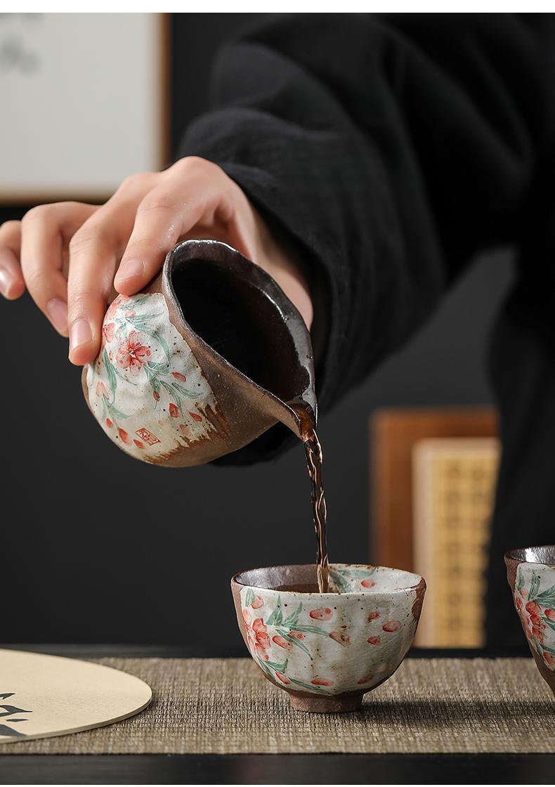 Teiera portatile Muqian Pavilion, dipinta a mano, in stile fresco, per uso domestico, per bere e preparare il tè._voghion.com