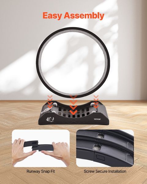 VEVOR Cat Exercise Wheel 31.5 In Large Indoor Cat Running Wheel Treadmill Black_voghion.com