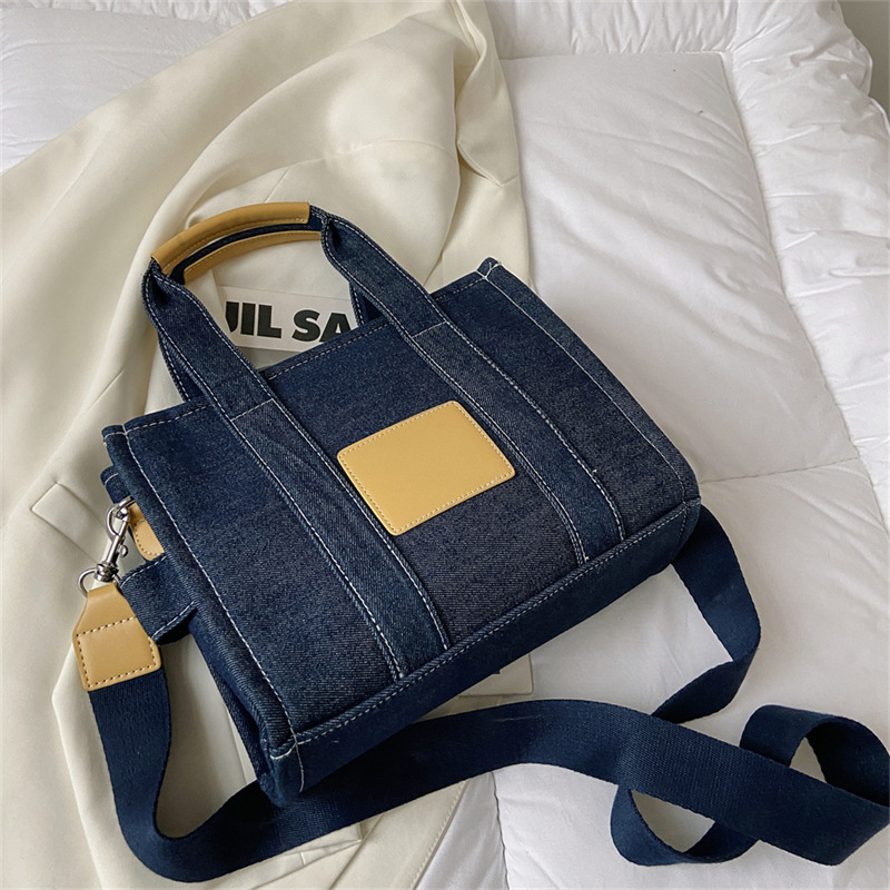 European and American single shoulder canvas bag women's new trendy fashion tote bag all-match casual Messenger portable large-capacity bag_voghion.com