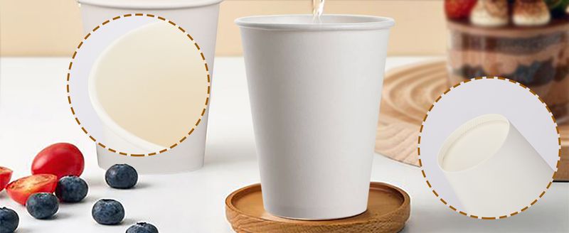 12oz Disposable Paper Coffee Cups - For Hot/Cold Beverages (340ml)_voghion.com