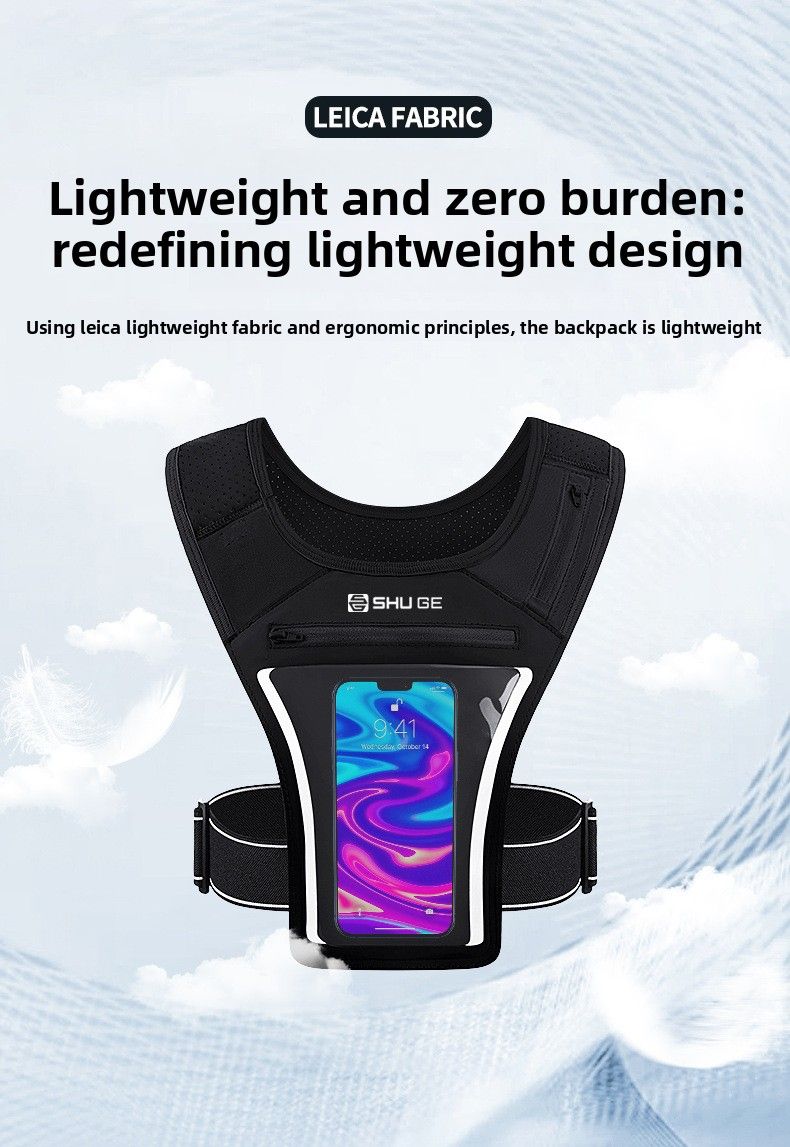 Cross-border New Running Outdoor Sports Marathon Multi-functional Waterproof Mobile Phone Vest Bag_voghion.com
