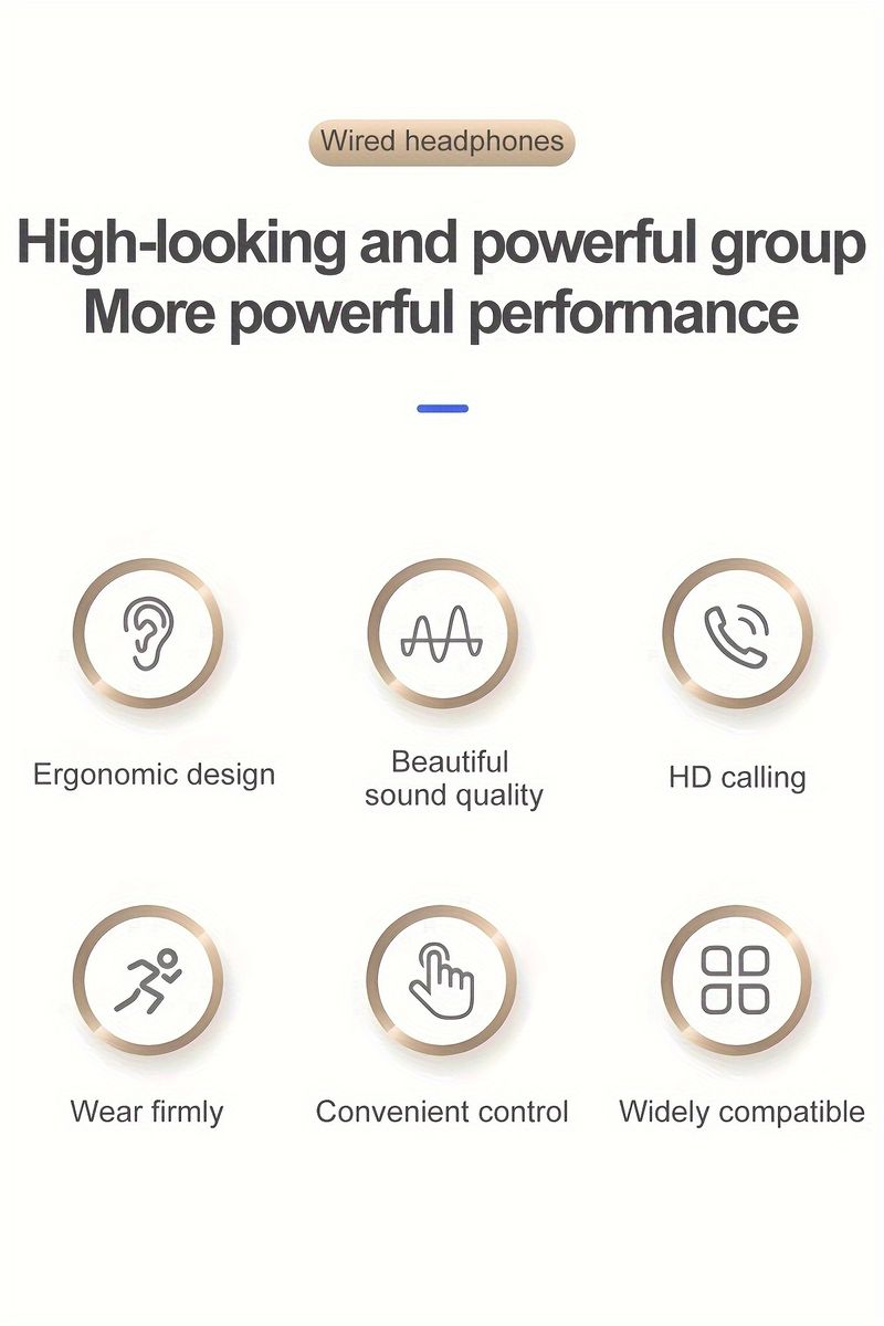 Słuchawki przewodowe z gniazdem 3,5 mm — wysoka jakość dźwięku, redukcja szumów podczas połączeń głosowych — dla mężczyzn i kobiet — kompatybilne z telefonami komórkowymi i komputerami_voghion.com