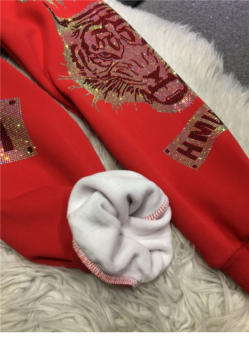 Damenbekleidung Größe 2 300 Pfund Fett mm plus samtverdickte Jogginghose für Frauen Schwerindustrie heißer Diamant Tigerkopf Sport Freizeithose_voghion.com