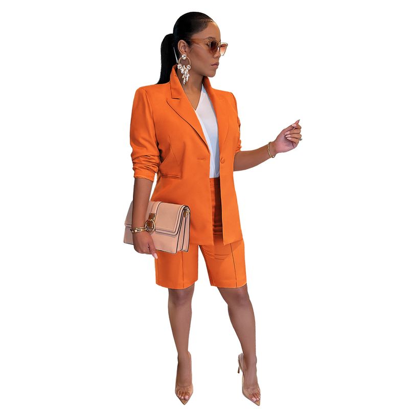 K Women's Suit Jacket Shorts Two-piece Casual Suit;_voghion.com