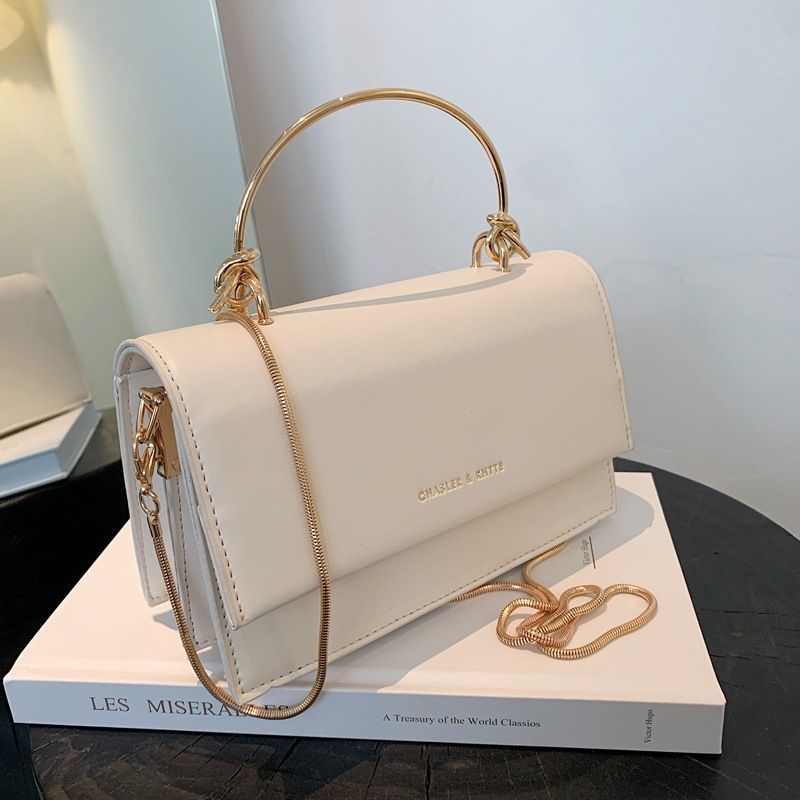 Borsa a tracolla con catena versatile, piccola, quadrata francese, da donna, estate 2025, nuova tendenza_voghion.com