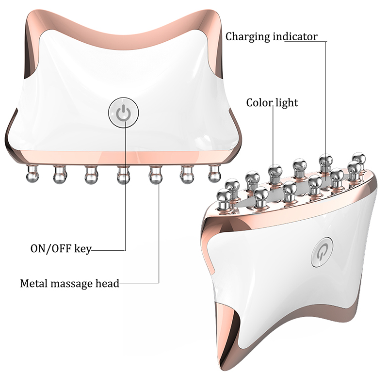 EMS Microstroom Guasha LED Licht Gezicht Hals Lichaam Lifting Anti-Rimpel Schoonheid Hoofd Ontspanning Massager Huid 70% korting_voghion.com