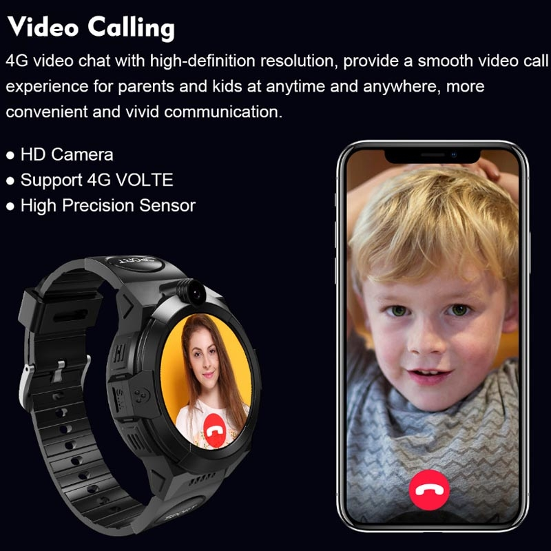 LT32 European Edition 4G wasserdichte Touch-Video-Fotografie GPS-Kindertelefon-Smartwatch (rot)_voghion.com