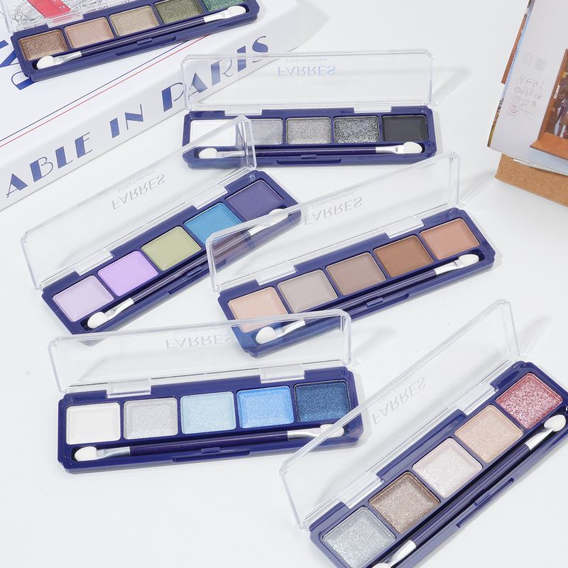 Eye Shadow Five Color Eyeshadow Rich Color Matching, Diverse Textures, Easy To Color And Blend, Convenient And Practical To Use_voghion.com