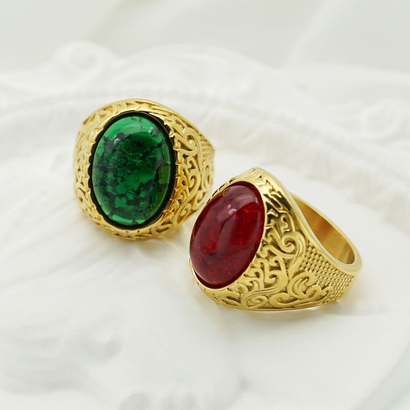 Nuovo anello da uomo alla moda, semplice e colorato, con runa vichinga_voghion.com