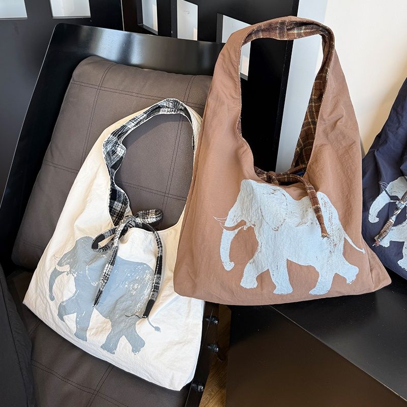 Satin-Weste im Retro-Stil, doppelseitig, mit Patchworkmuster, Wollkaromuster, modisch, mit einzelner Schultertasche, großes Fassungsvermögen_voghion.com