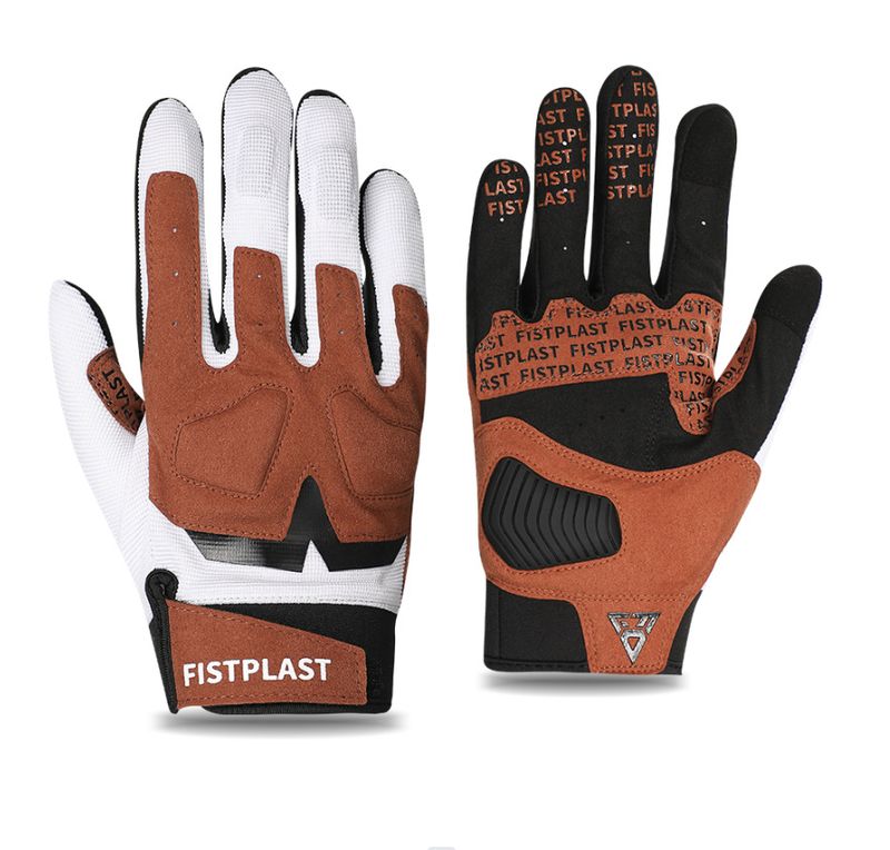FISTPLAST Men's And Women's Small Touch Screen Macron Four Color Off Road Motorcycle Wear Resistant Long Finger Gloves_voghion.com
