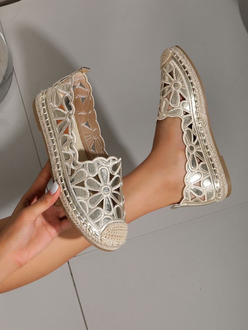 Naiste kingad kevad- ja suvised vaba aja veetmise stiilis ümmargused kalamehejalatsid Kerged lamedad õledest naiste õõnsad trendid_voghion.com