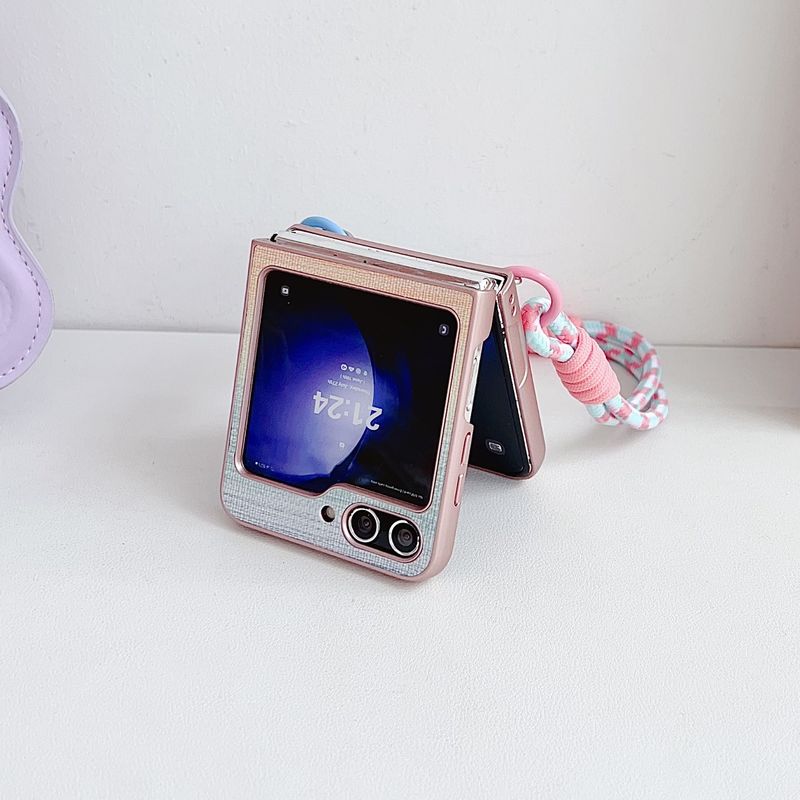 Three-dimensional love small fragrant wind for Samsung zflip5 mobile phone case new zflip3/4 folding screen saver sheath_voghion.com