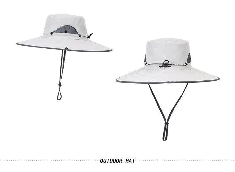 Detachable Top Mesh Fisherman Hat - UPF 50+ Sun Protection For Men & Women - Western Style With Foldable Brim_voghion.com