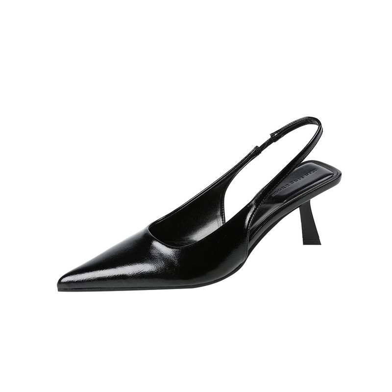 Mt-2 Einfache High Heels Dünne Ferse Neue Französisch Stil Elegante Spitz Flachen Mund Backless Einzelne Schuhe Frauen_voghion.com