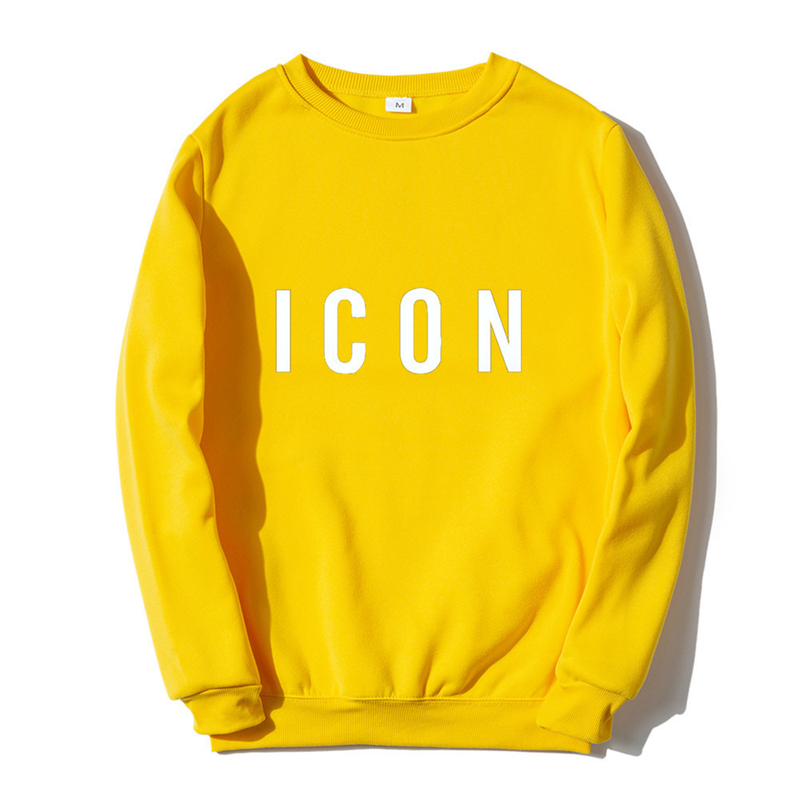 ICON Meeste 2023. aasta sügis, uus trükitud ümara kaelusega kampsun, meeste noorte trend Meeste mood vabaaja pulloverid_voghion.com