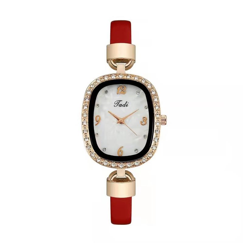 Orologi da donna, tendenza moda, cinturino in marmo, strass, quadrante digitale con diamanti, orologio al quarzo da donna in due pezzi._voghion.com