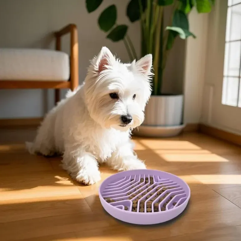 Yavaş Besleyici Köpek Kapları, Vakumlu Silikon Köpek Besleme Kapları, Boğulma Önleyici, Kaymaz Tasarım, Can Sıkıntısını ve Kaygıyı Azaltır_voghion.com