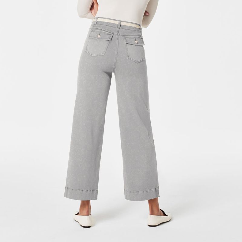 Ubrania damskie Luźne proste szerokie nogawki Spodnie typu Nine Point Jeans_voghion.com