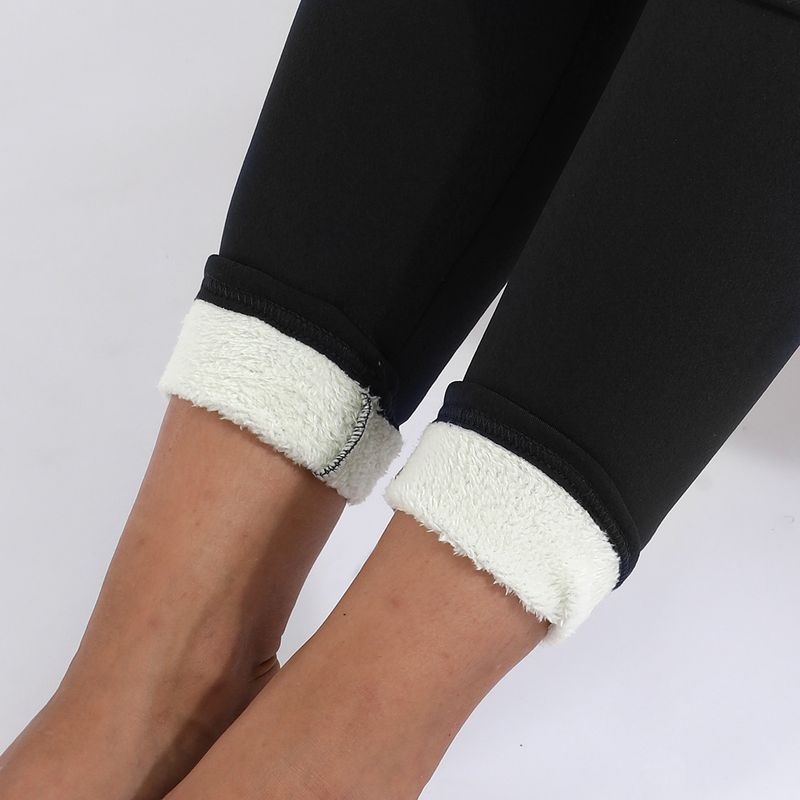 Pantalon chaud serré pour femme, legging élastique rembourré en cachemire, automne et hiver._voghion.com