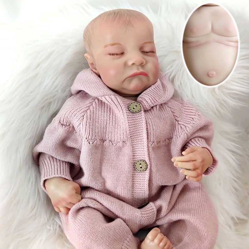Pinky Reborn 19 Inch 48 cm Reborn Doll Realistic Bebe Reborn Soft Silicone Realistic Soft Vinyl Lifelike Cute Newborn Reborn Bab_voghion.com