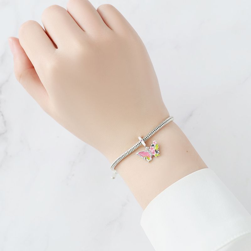 Gioielli da donna in argento sterling 925 con perline, di alta qualità, a forma di farfalla, fai da te, accessori per gioielli, pendenti_voghion.com