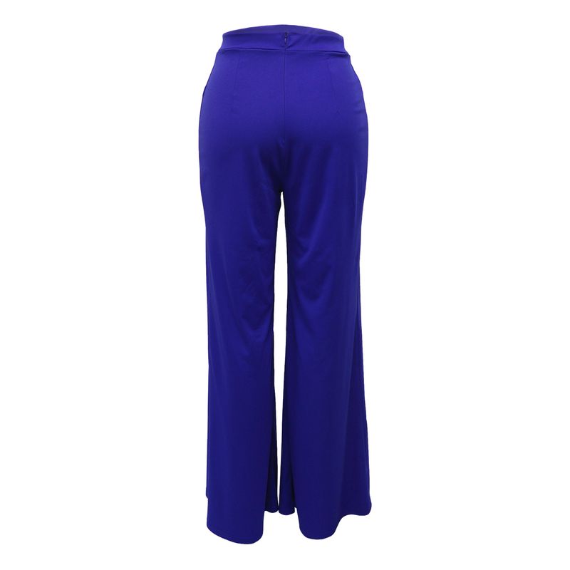 Damenbekleidung, drapiert, locker, schmal, weites Bein, einfarbig, gerader Stil, modische Freizeithose_voghion.com
