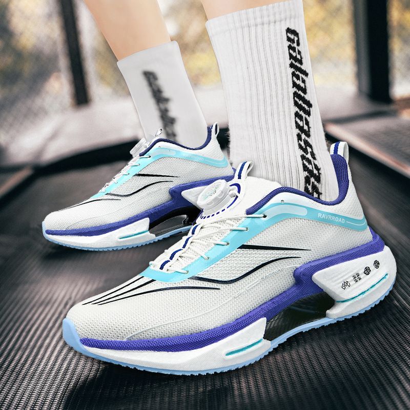 LazyZoom Jueying 3 Carbon Plate Running per uomini e donne, studenti di sport, allenamento di velocità, pulsante rotante, jogging ultraleggero_voghion.com