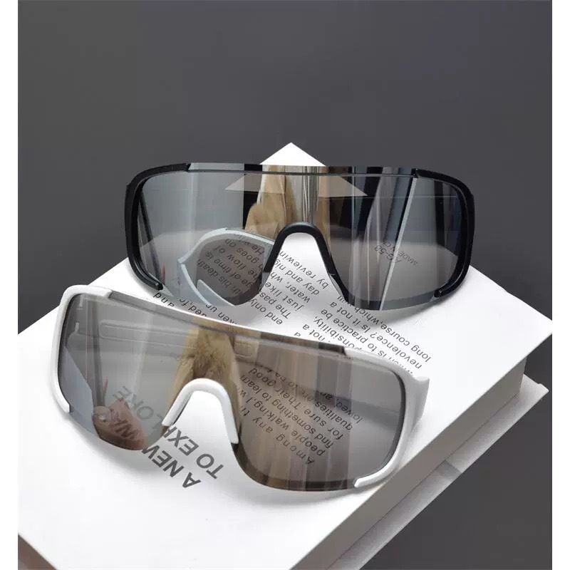 Lunettes de cyclisme d'extérieur à grand cadre en mercure noir givré, route d'alpinisme coupe-vent, lunettes de sport de vélo de montagne,_voghion.com