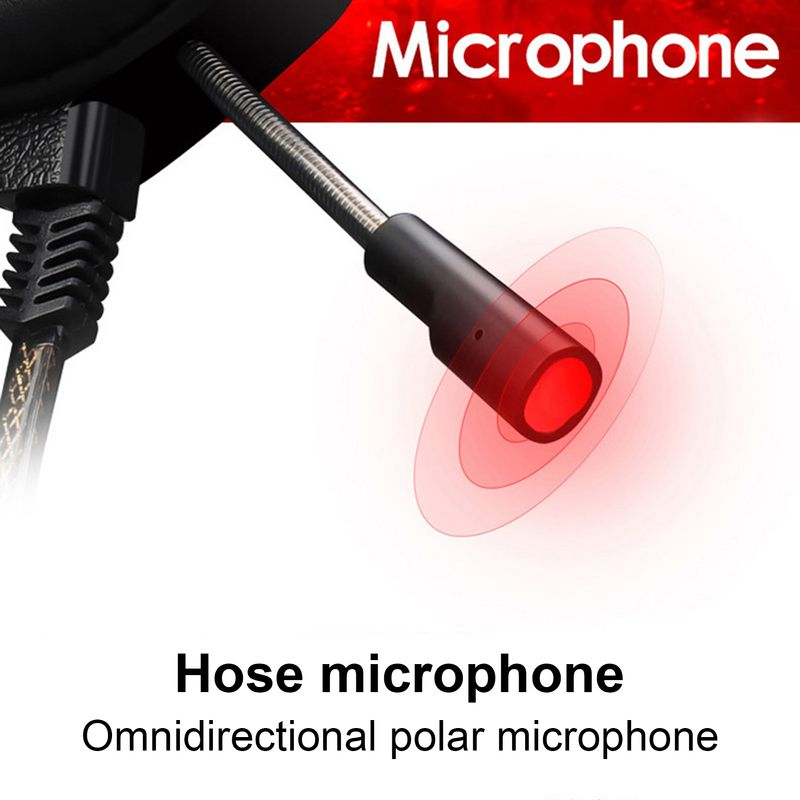 Lenovo HU85 Wired Earpiece Noise Reduction Cool Lighting Effect ABS Over Ear HiFi Surround Headphone for PC_voghion.com