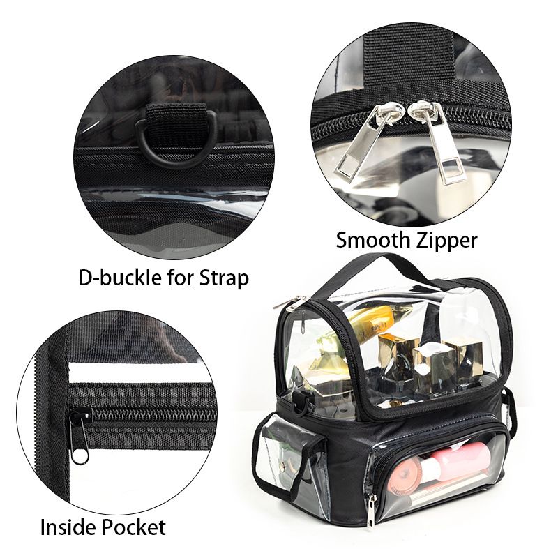 Neu Tragbare Box PVC Transparent Pinsel Halter Werkzeug Lagerung mit Make-Up_voghion.com