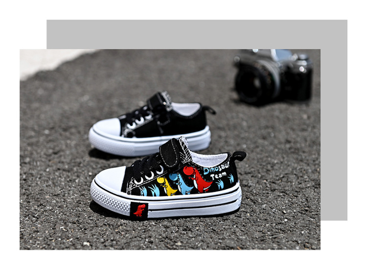 Kinder Canvas Mädchen Casual Cartoon Jungen Sho, 2024 Frühling und Herbst Neue atmungsaktive Student Single Shoe Board_voghion.com