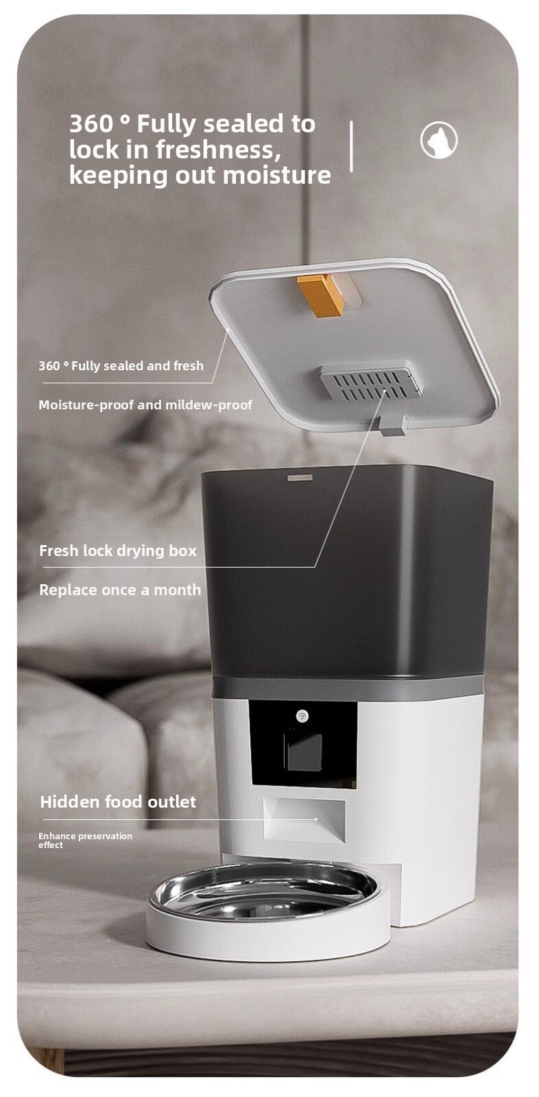 Smart Pet Feeder For Cats And Dogs: Automatic With Visual Monitoring, Timed & Quantitative Remote Control_voghion.com