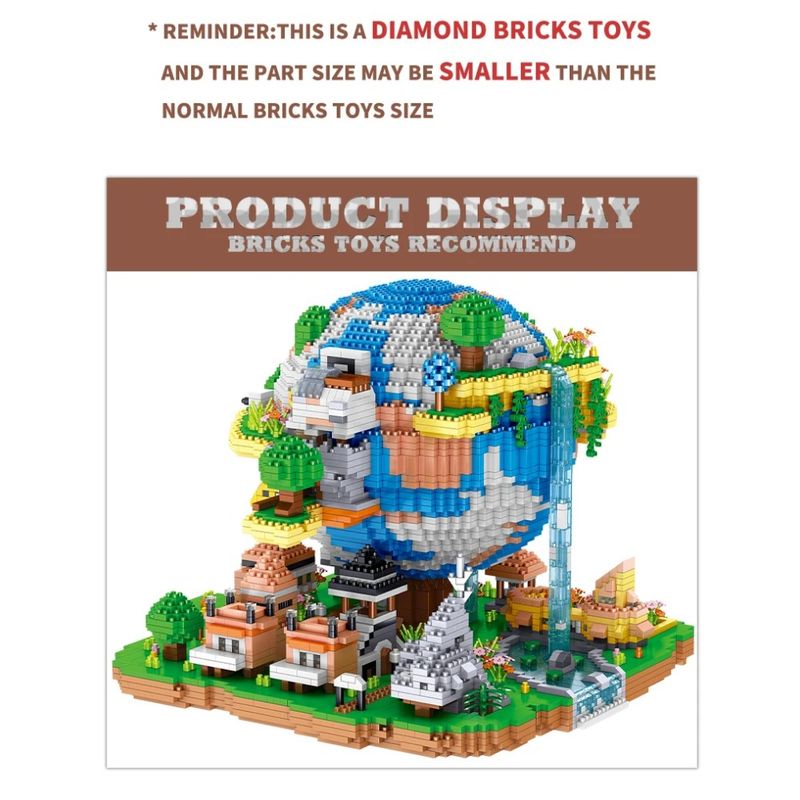 NYE Diamantklosser Sett Global Landsbymodell Kreativ Mikro Jordscene MOC Byggeklosser Puslespill Leker For Barn Voksne Gaver DIY_voghion.com