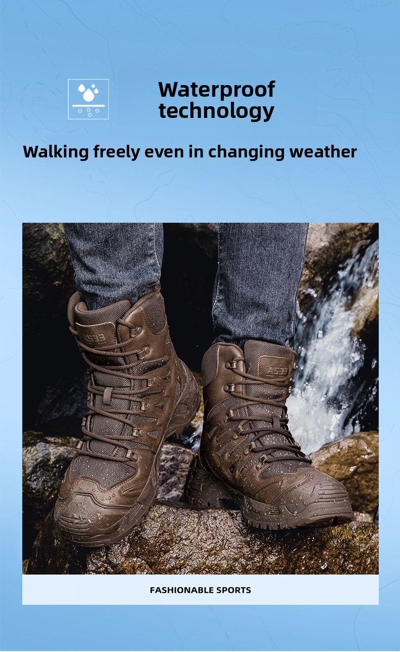 Scarpe da trekking Delta da uomo, militari, da combattimento, da lavoro, di sicurezza, da campeggio, per attività all'aperto, transfrontaliere, di grandi dimensioni_voghion.com